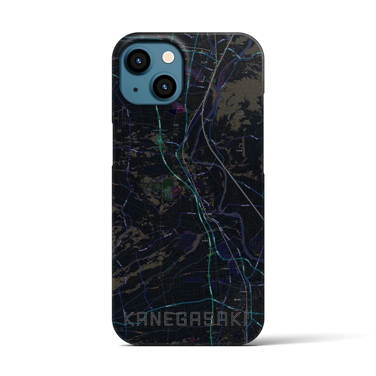 【金ケ崎(岩手県)】地図柄iPhoneケース(バックカバータイプ)