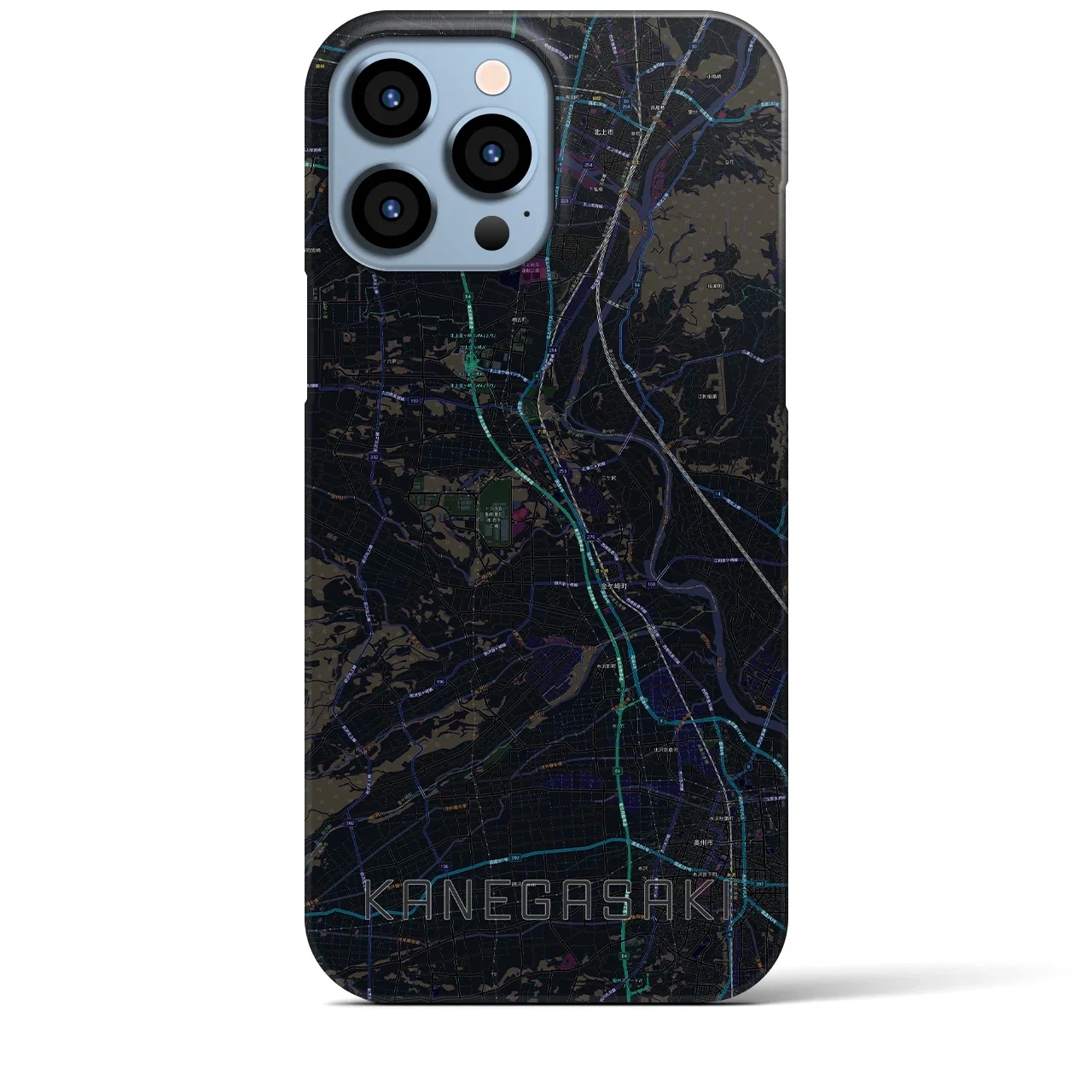 【金ケ崎(岩手県)】地図柄iPhoneケース(バックカバータイプ)