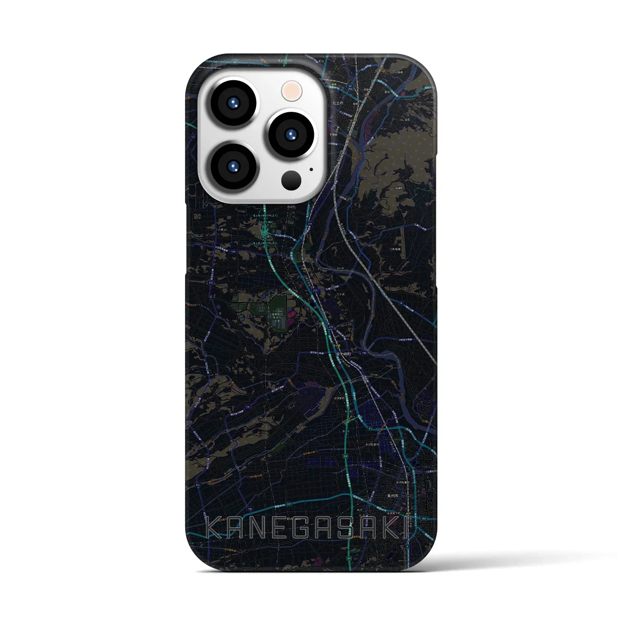 【金ケ崎(岩手県)】地図柄iPhoneケース(バックカバータイプ)
