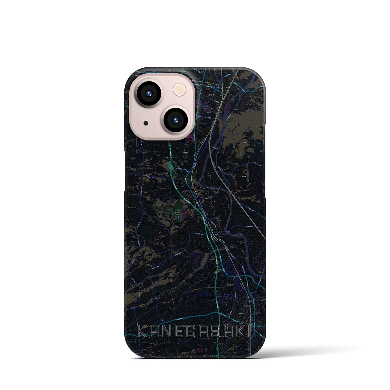 【金ケ崎(岩手県)】地図柄iPhoneケース(バックカバータイプ)