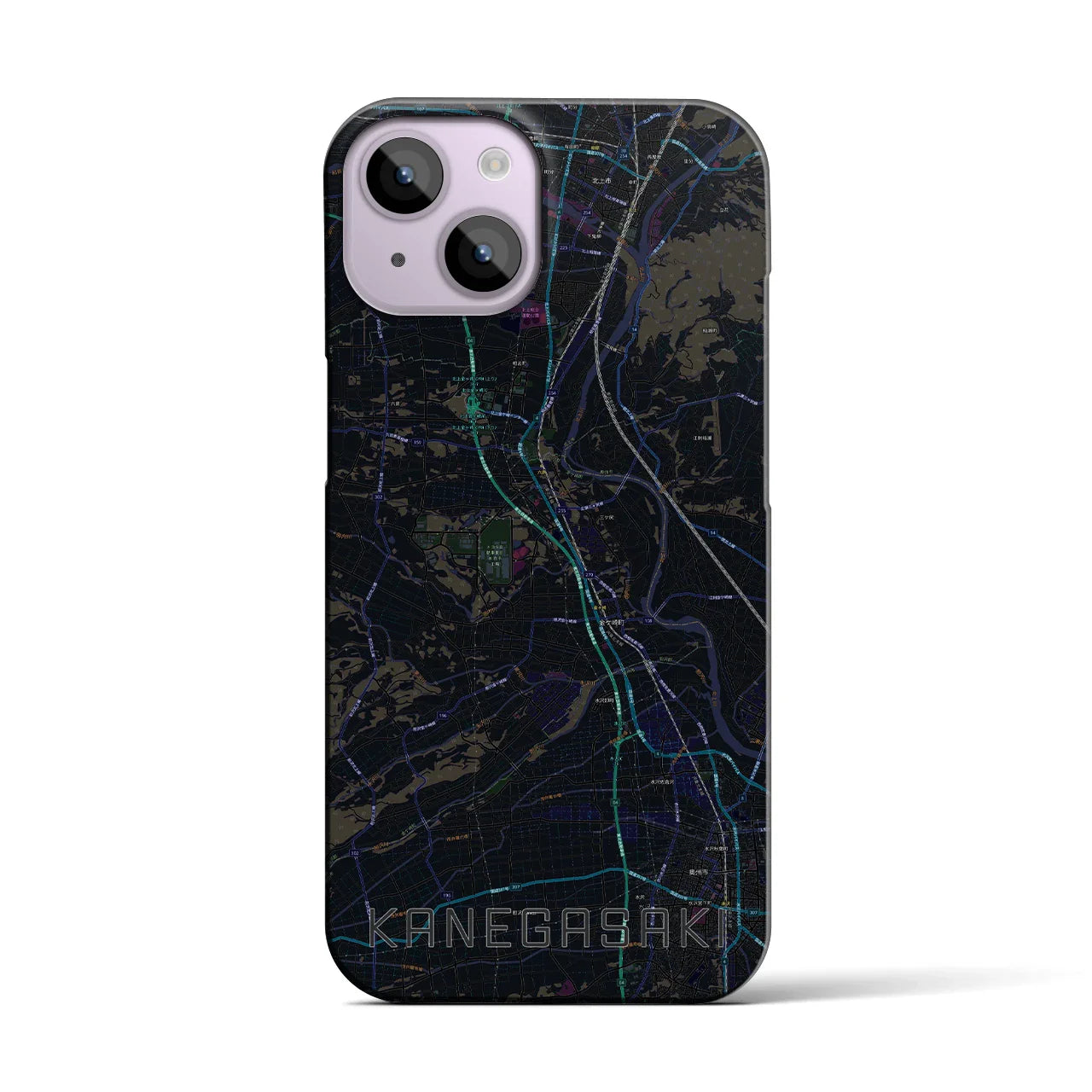 【金ケ崎(岩手県)】地図柄iPhoneケース(バックカバータイプ)