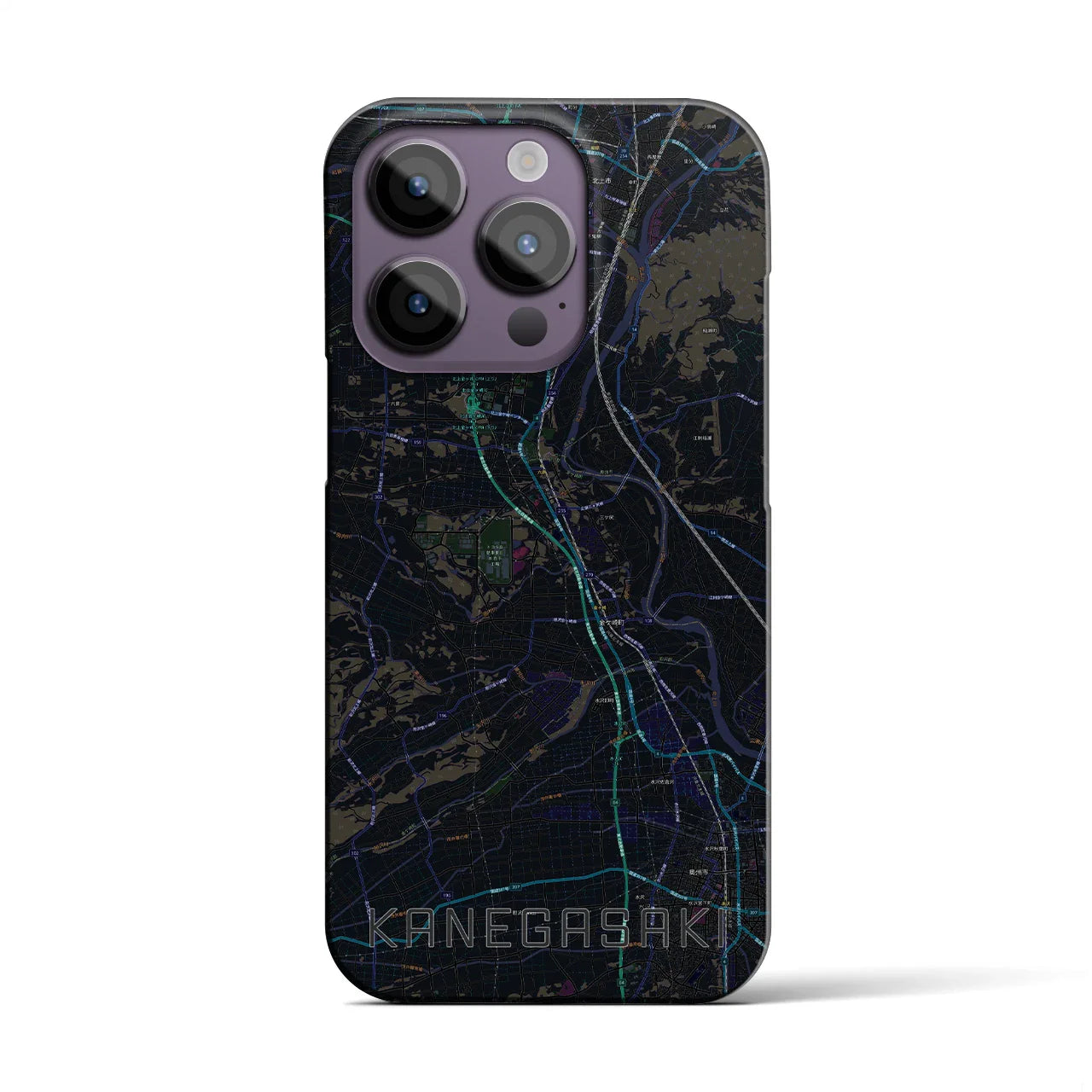 【金ケ崎(岩手県)】地図柄iPhoneケース(バックカバータイプ)
