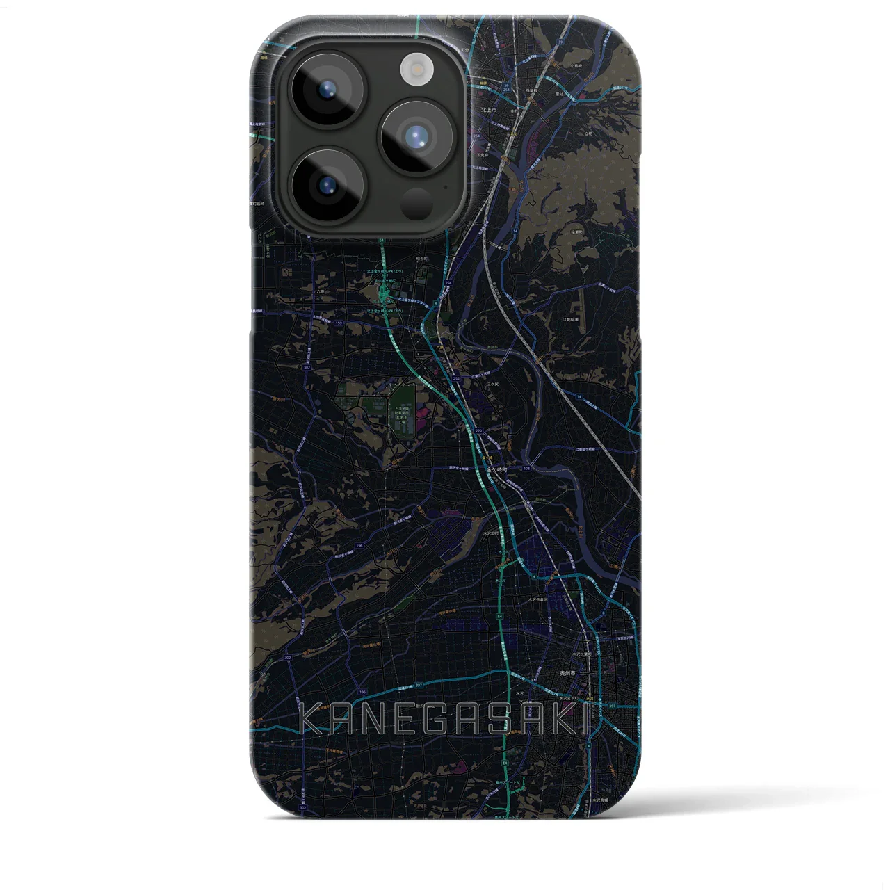 【金ケ崎(岩手県)】地図柄iPhoneケース(バックカバータイプ)
