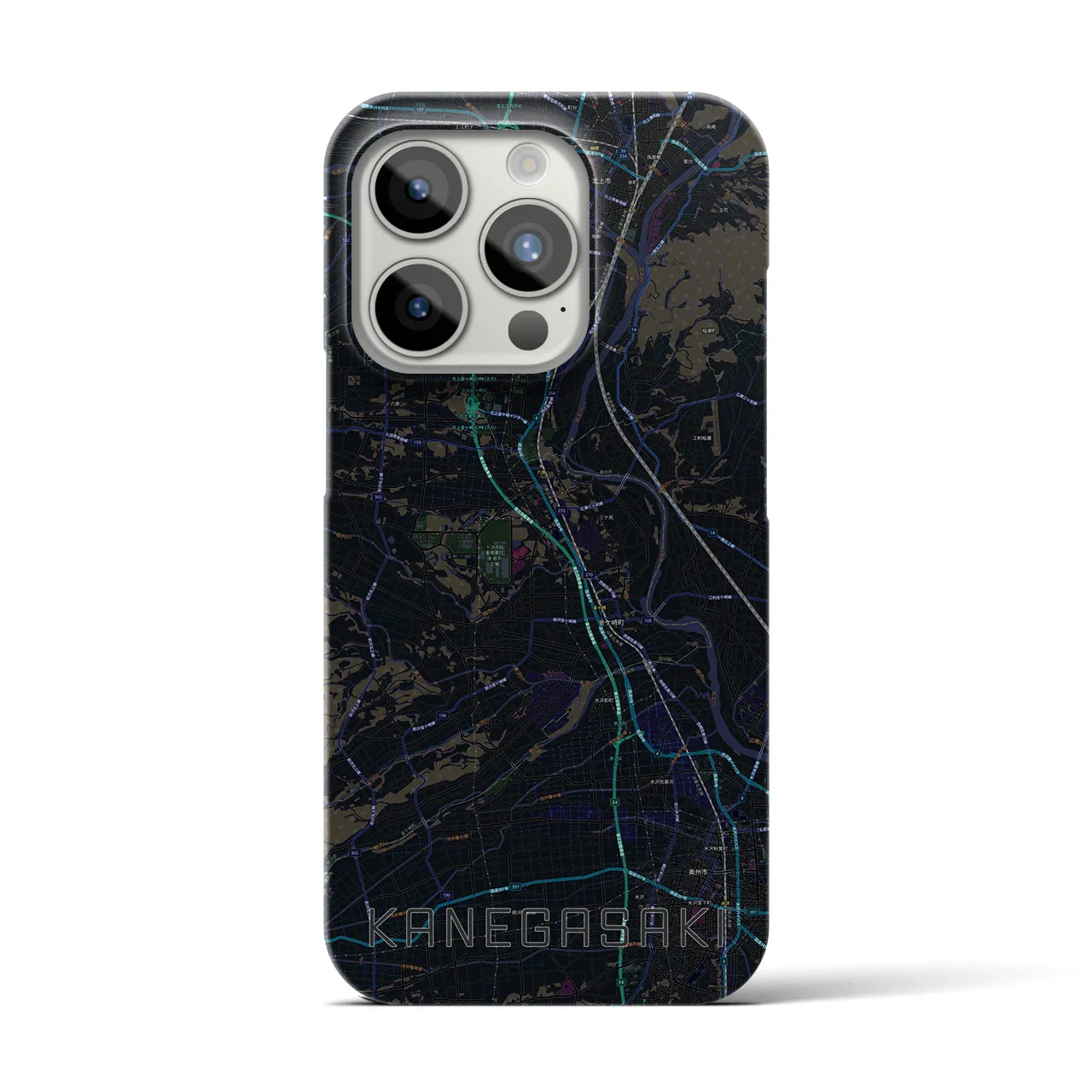 【金ケ崎(岩手県)】地図柄iPhoneケース(バックカバータイプ)