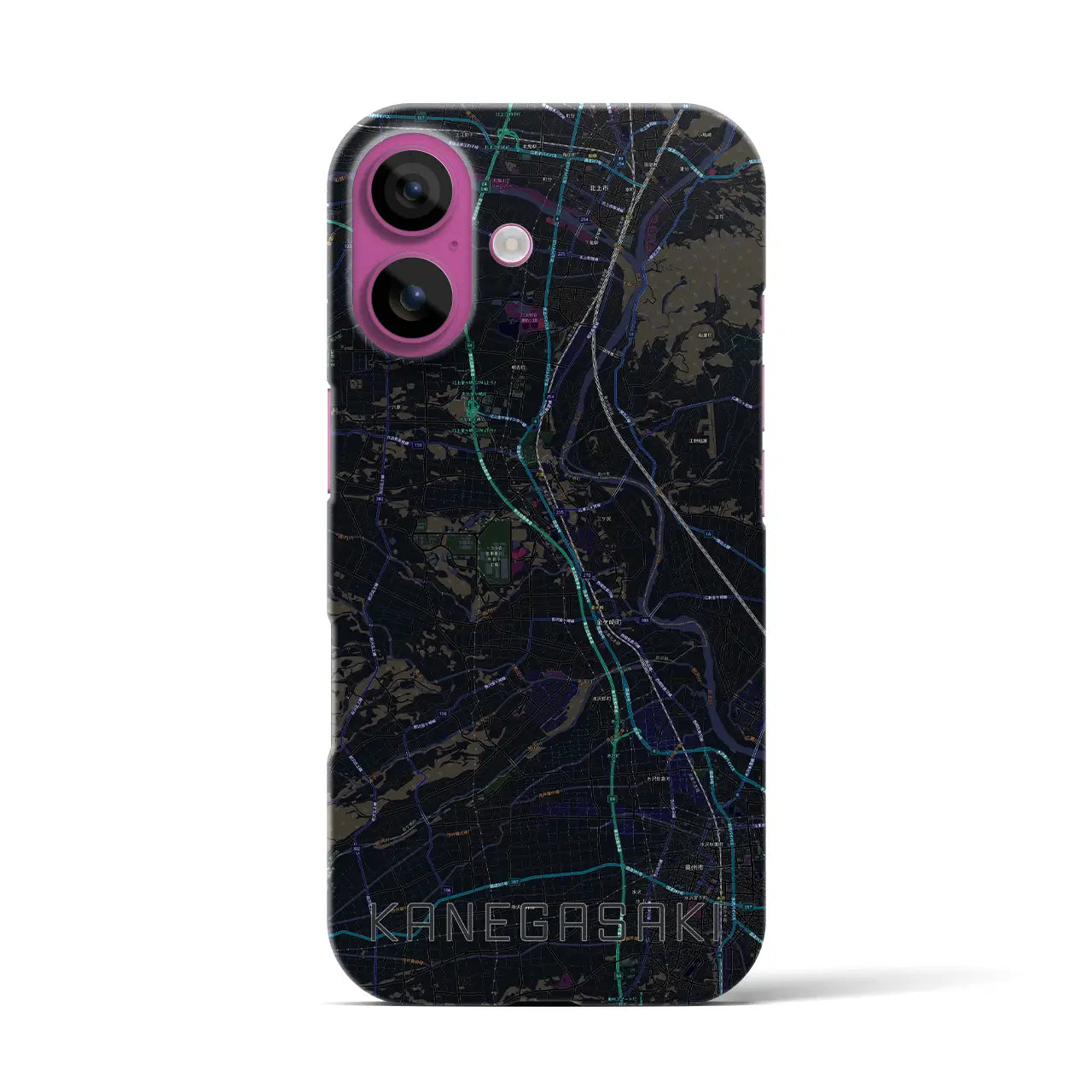 【金ケ崎(岩手県)】地図柄iPhoneケース(バックカバータイプ)