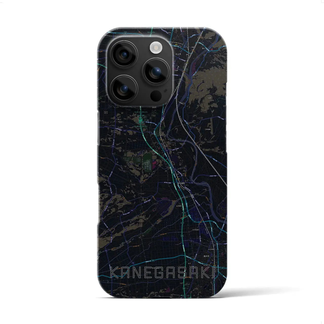 【金ケ崎(岩手県)】地図柄iPhoneケース(バックカバータイプ)