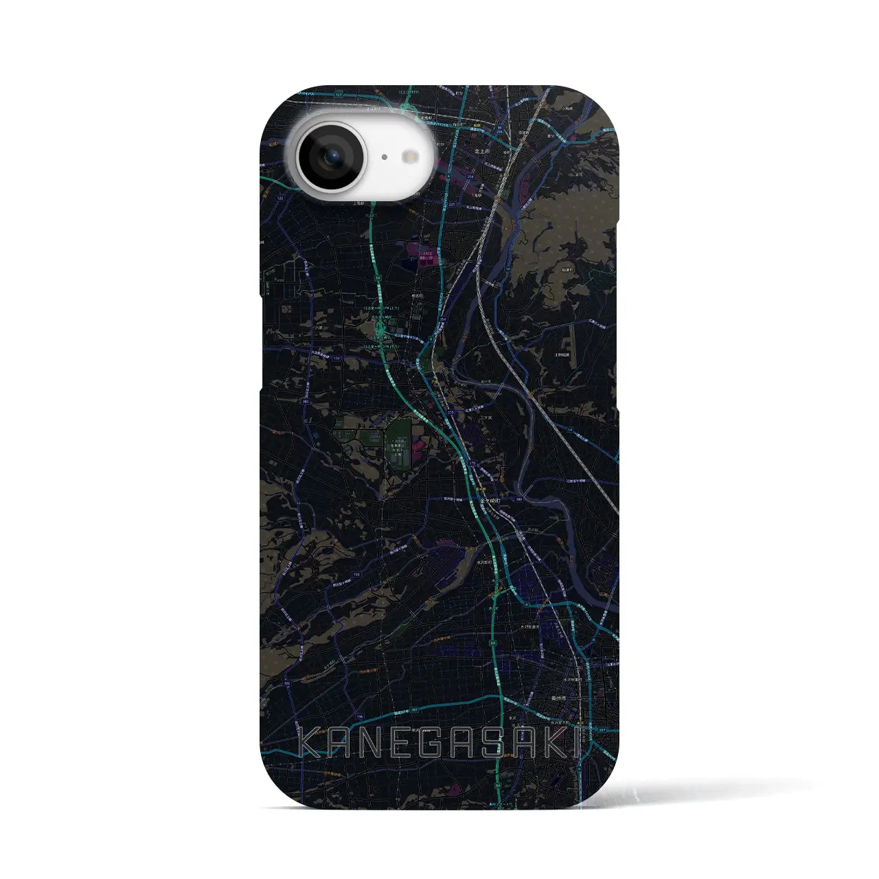 【金ケ崎(岩手県)】地図柄iPhoneケース(バックカバータイプ)