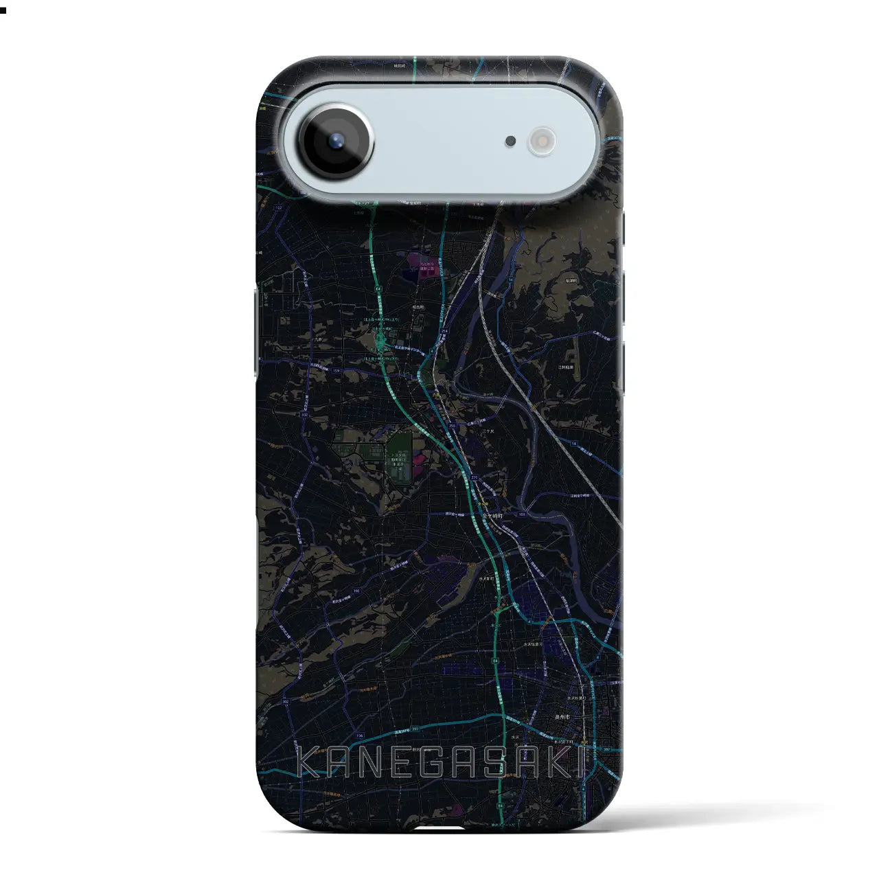 【金ケ崎(岩手県)】地図柄iPhoneケース(バックカバータイプ)