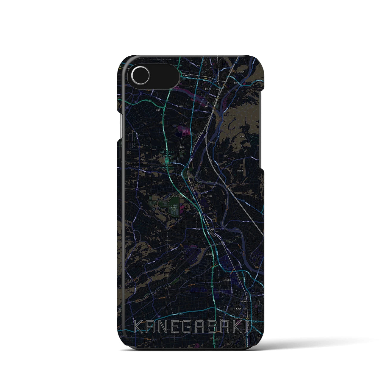 【金ケ崎(岩手県)】地図柄iPhoneケース(バックカバータイプ)