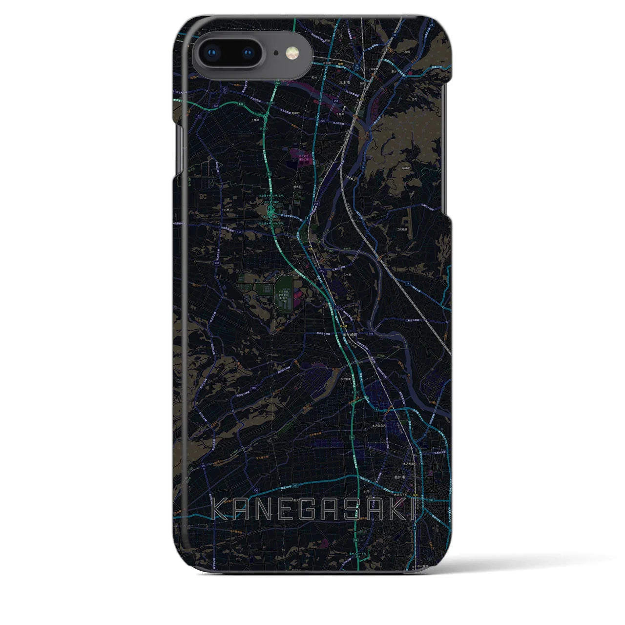 【金ケ崎(岩手県)】地図柄iPhoneケース(バックカバータイプ)