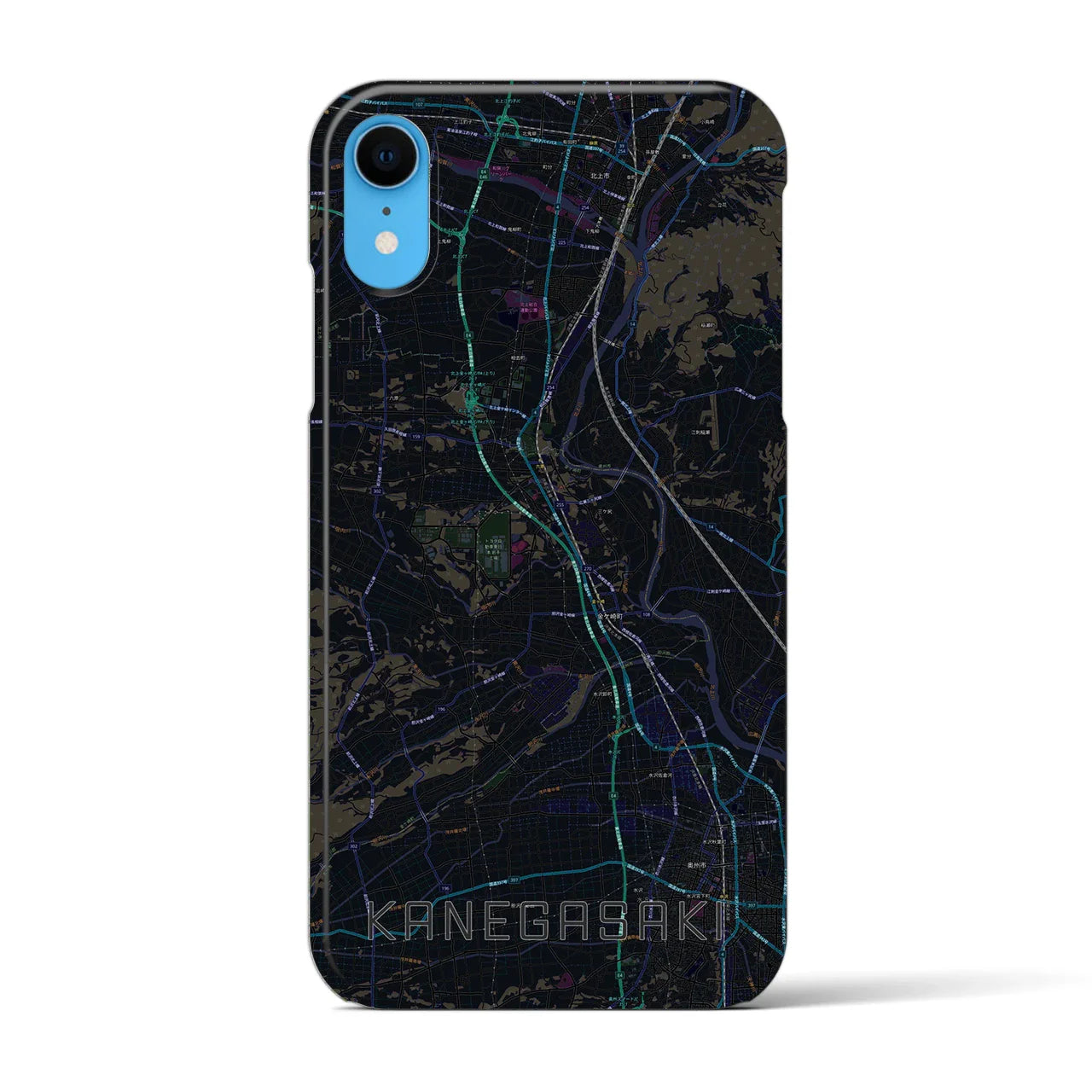 【金ケ崎(岩手県)】地図柄iPhoneケース(バックカバータイプ)