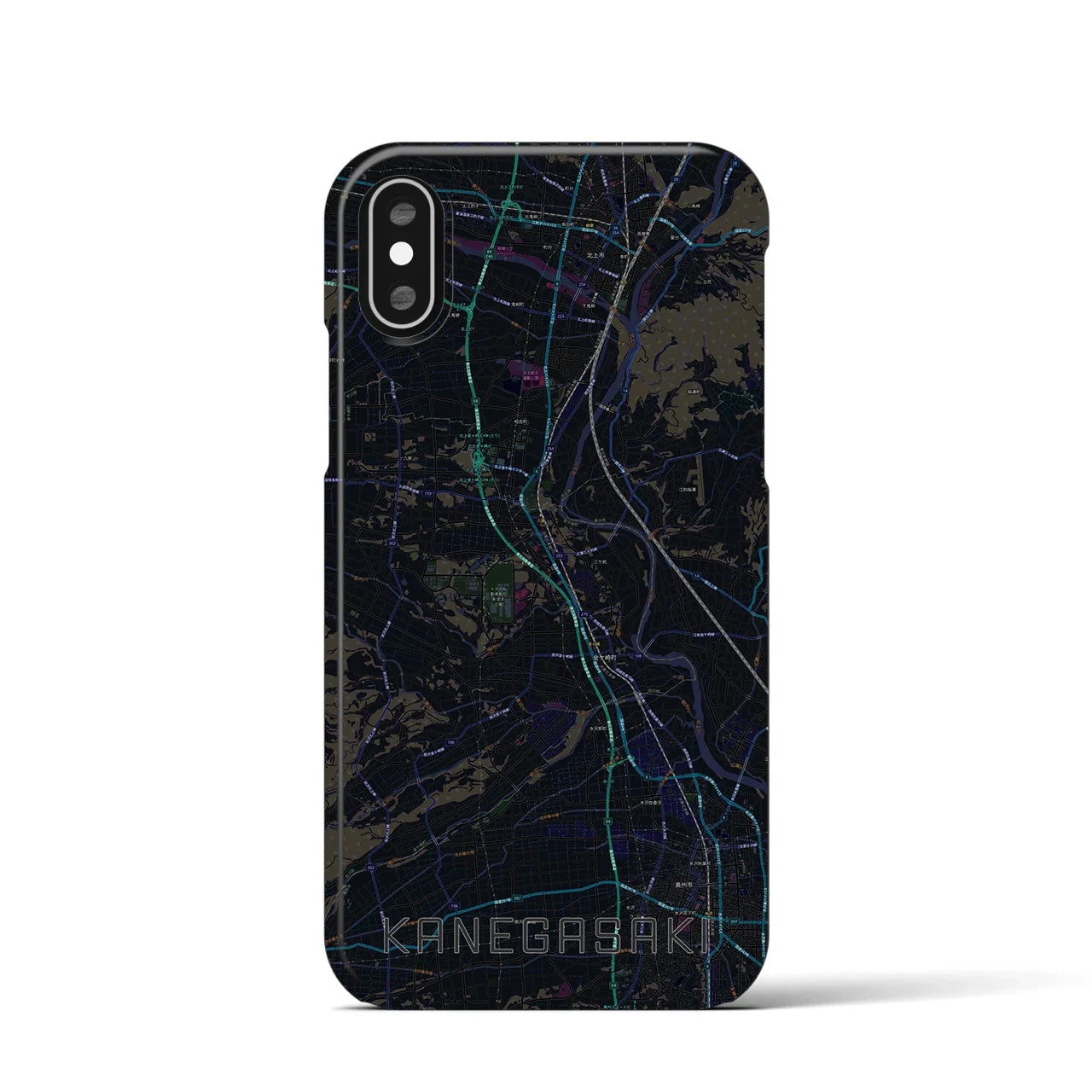 【金ケ崎(岩手県)】地図柄iPhoneケース(バックカバータイプ)