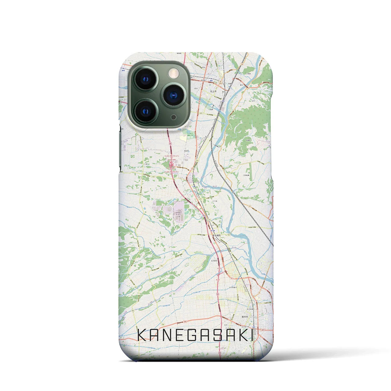 【金ケ崎(岩手県)】地図柄iPhoneケース(バックカバータイプ)
