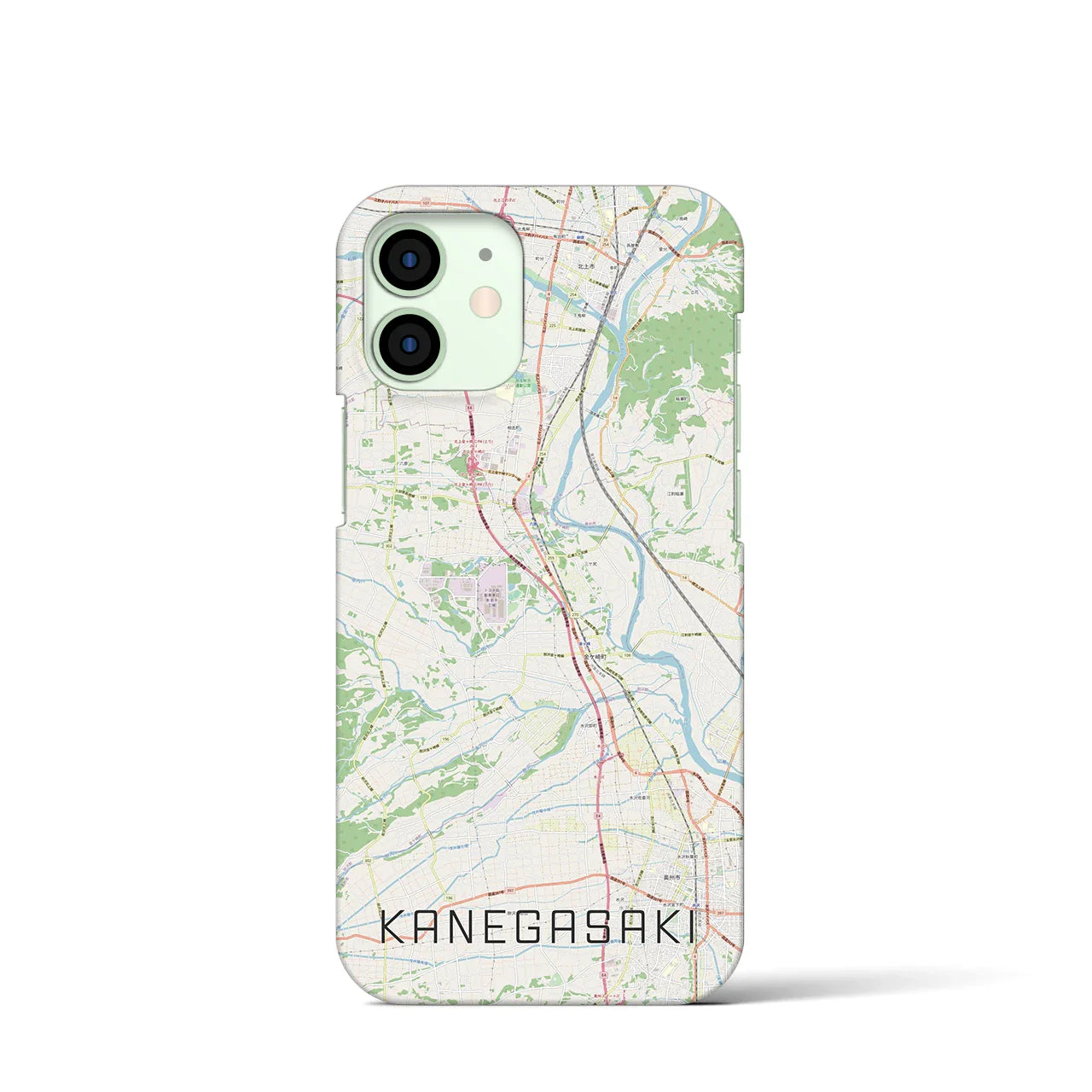 【金ケ崎(岩手県)】地図柄iPhoneケース(バックカバータイプ)