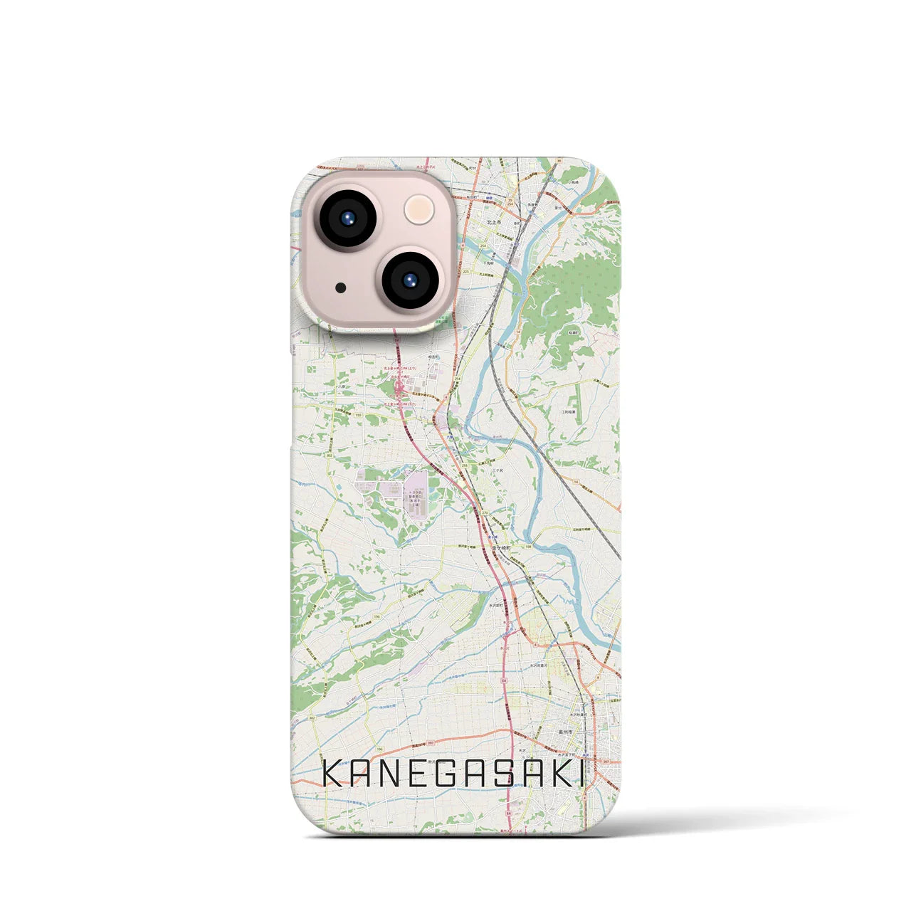 【金ケ崎(岩手県)】地図柄iPhoneケース(バックカバータイプ)