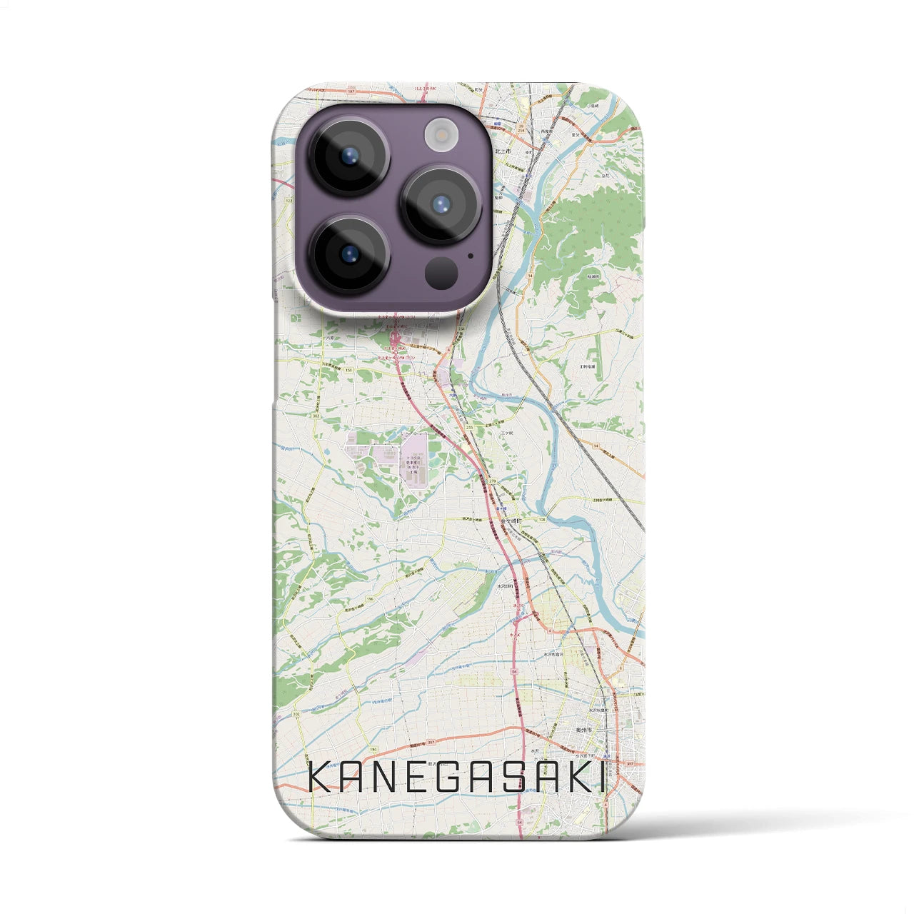 【金ケ崎(岩手県)】地図柄iPhoneケース(バックカバータイプ)