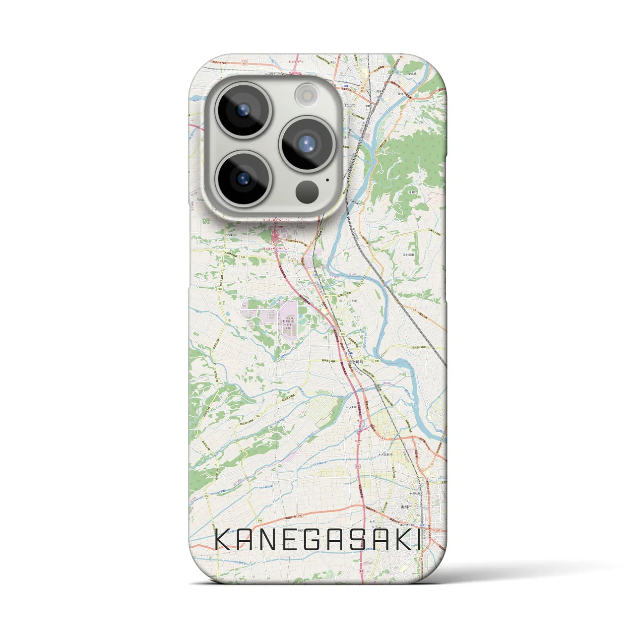 【金ケ崎(岩手県)】地図柄iPhoneケース(バックカバータイプ)