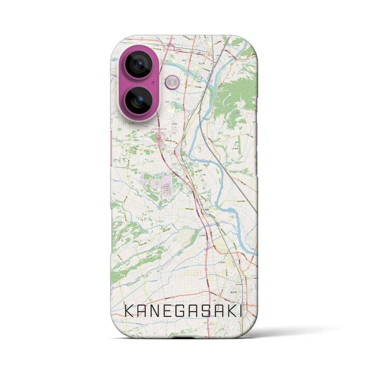 【金ケ崎(岩手県)】地図柄iPhoneケース(バックカバータイプ)