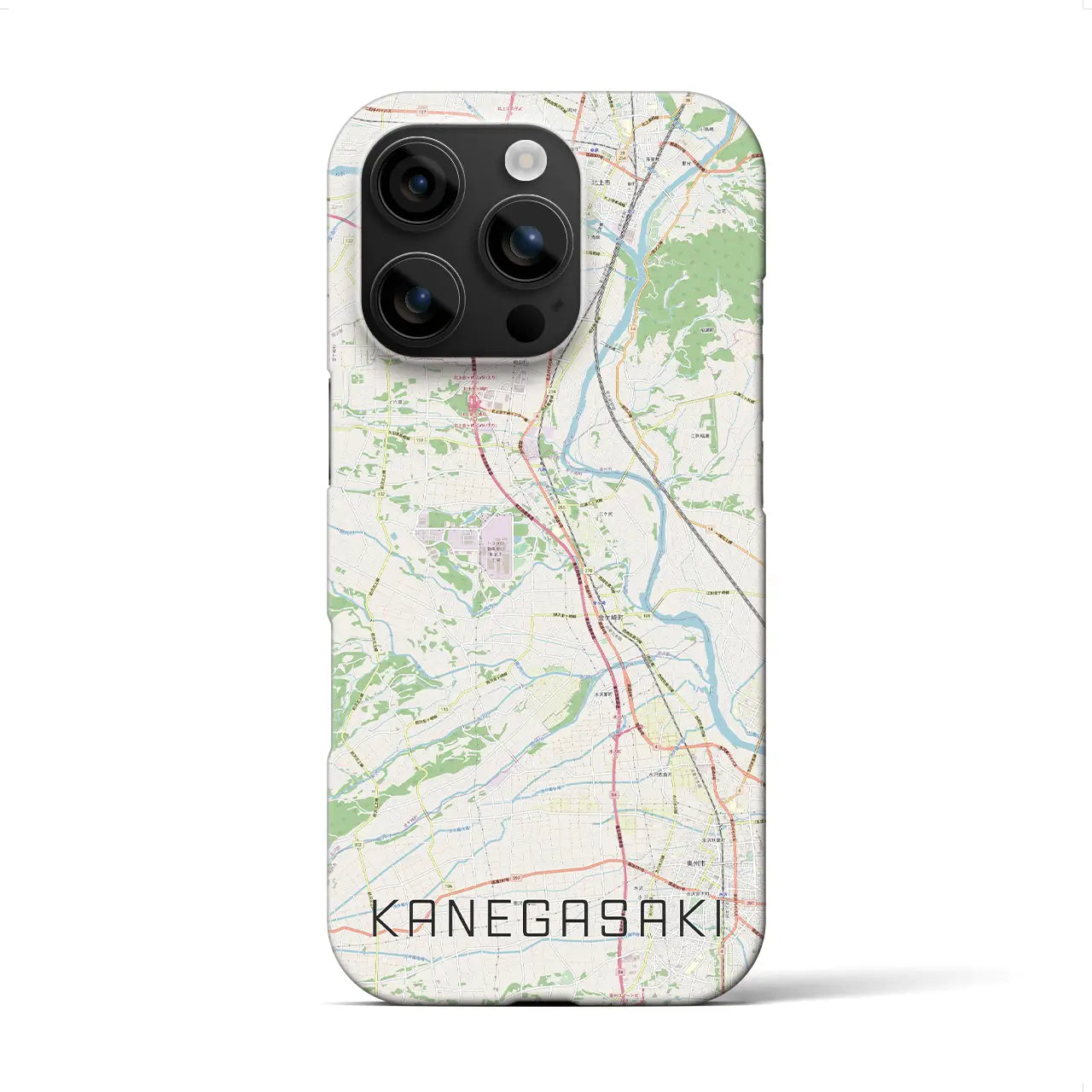 【金ケ崎(岩手県)】地図柄iPhoneケース(バックカバータイプ)