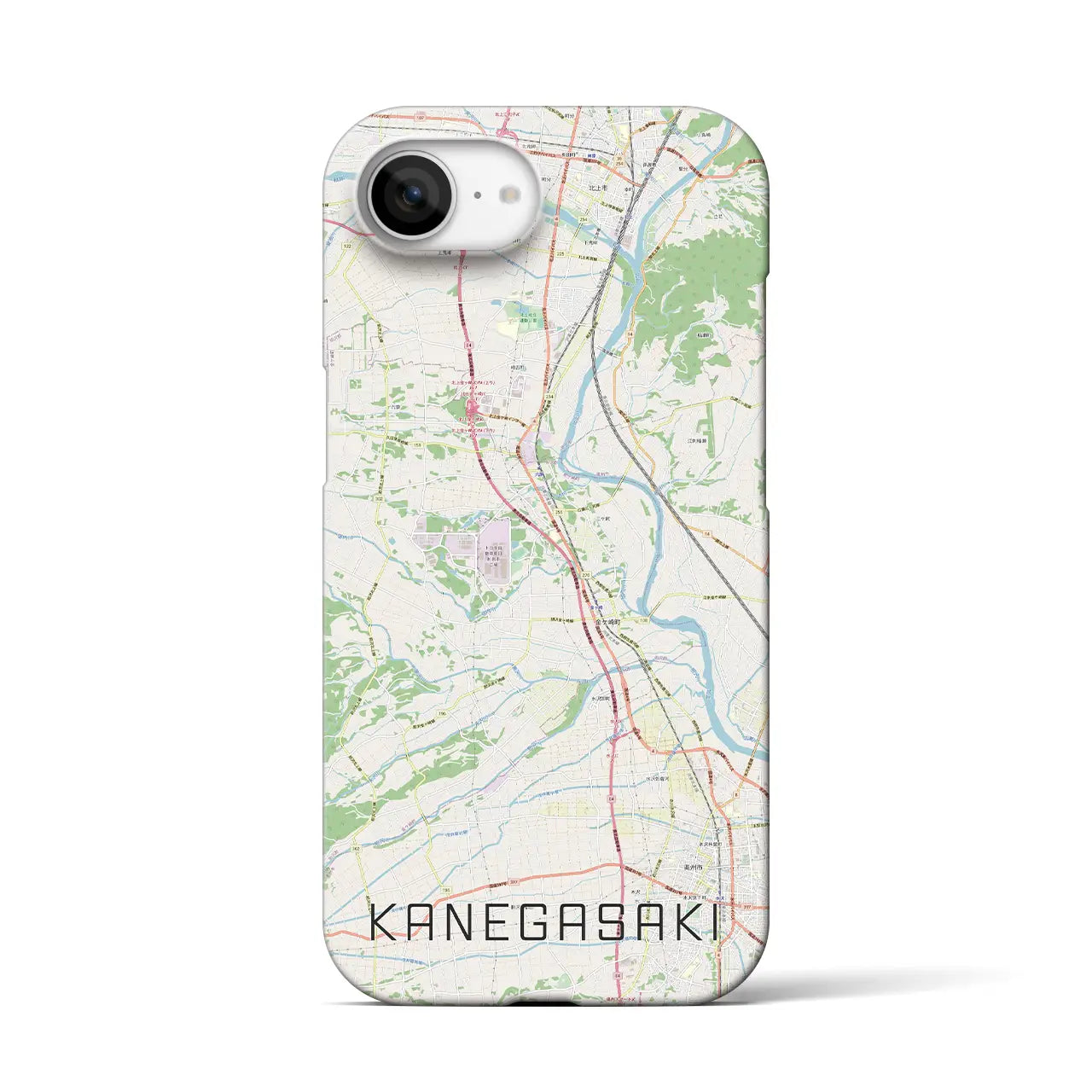 【金ケ崎(岩手県)】地図柄iPhoneケース(バックカバータイプ)