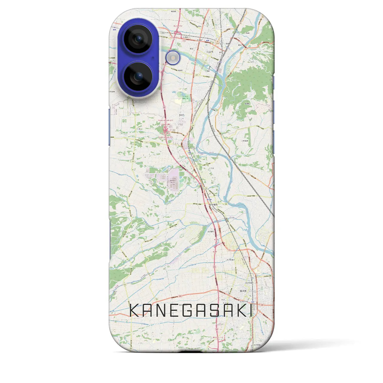 【金ケ崎(岩手県)】地図柄iPhoneケース(バックカバータイプ)ナチュラル・iPhone 16 Pro Max 用
