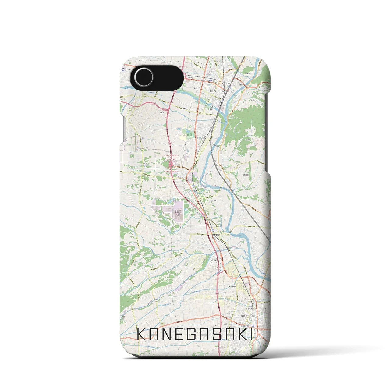 【金ケ崎(岩手県)】地図柄iPhoneケース(バックカバータイプ)