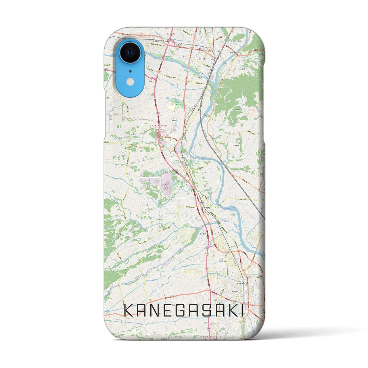 【金ケ崎(岩手県)】地図柄iPhoneケース(バックカバータイプ)