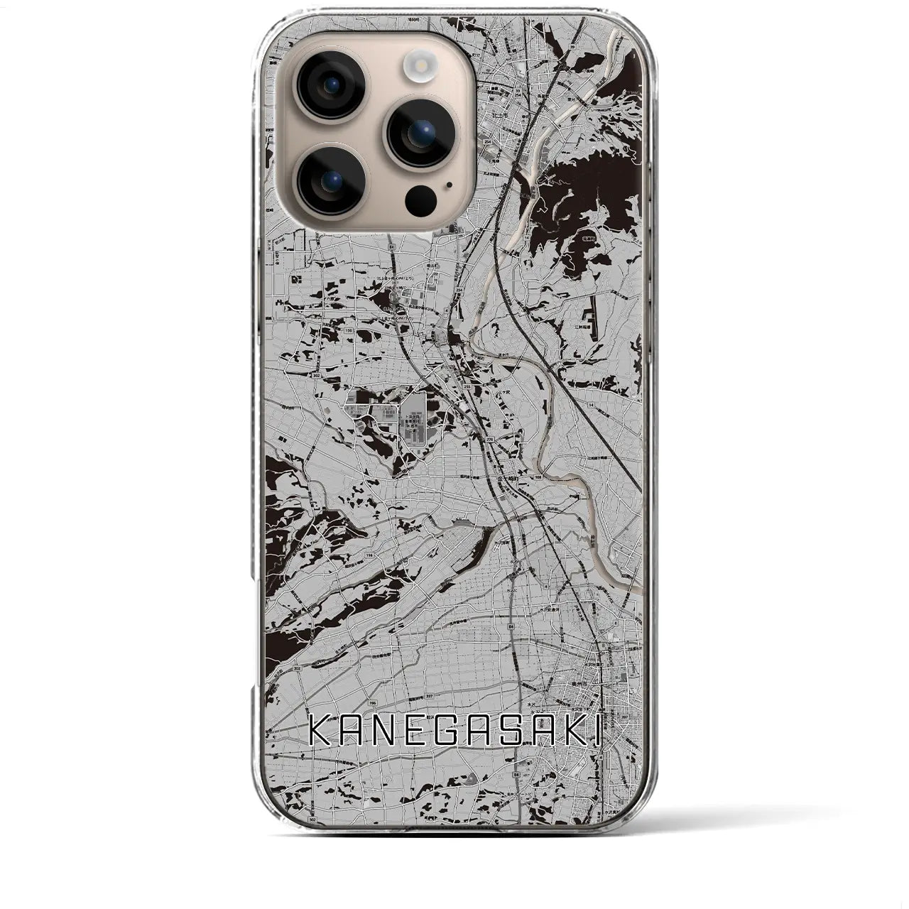 【金ケ崎(岩手県)】地図柄iPhoneケース(クリアタイプ)