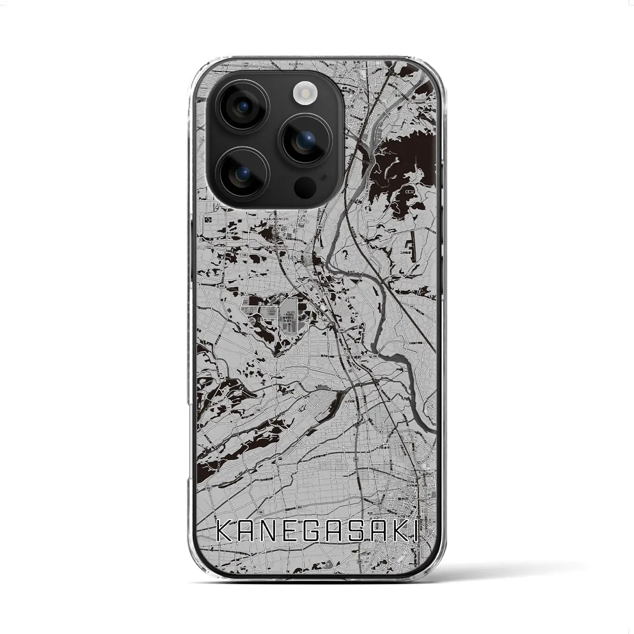 【金ケ崎(岩手県)】地図柄iPhoneケース(クリアタイプ)