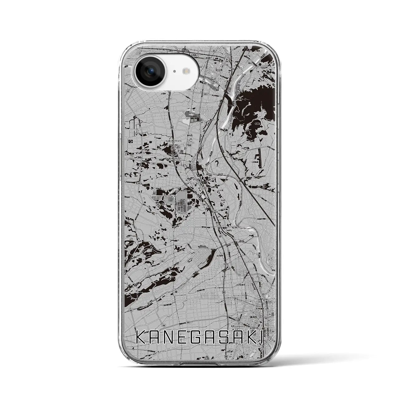 【金ケ崎(岩手県)】地図柄iPhoneケース(クリアタイプ)