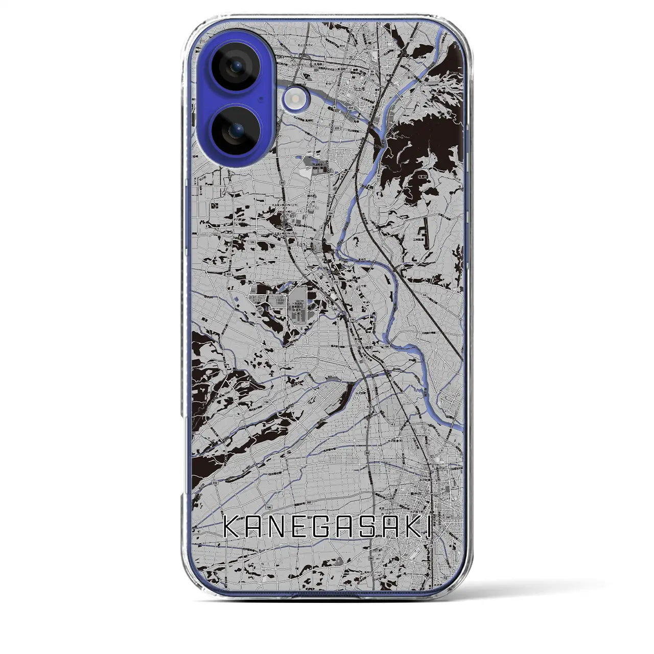 【金ケ崎(岩手県)】地図柄iPhoneケース(クリアタイプ)