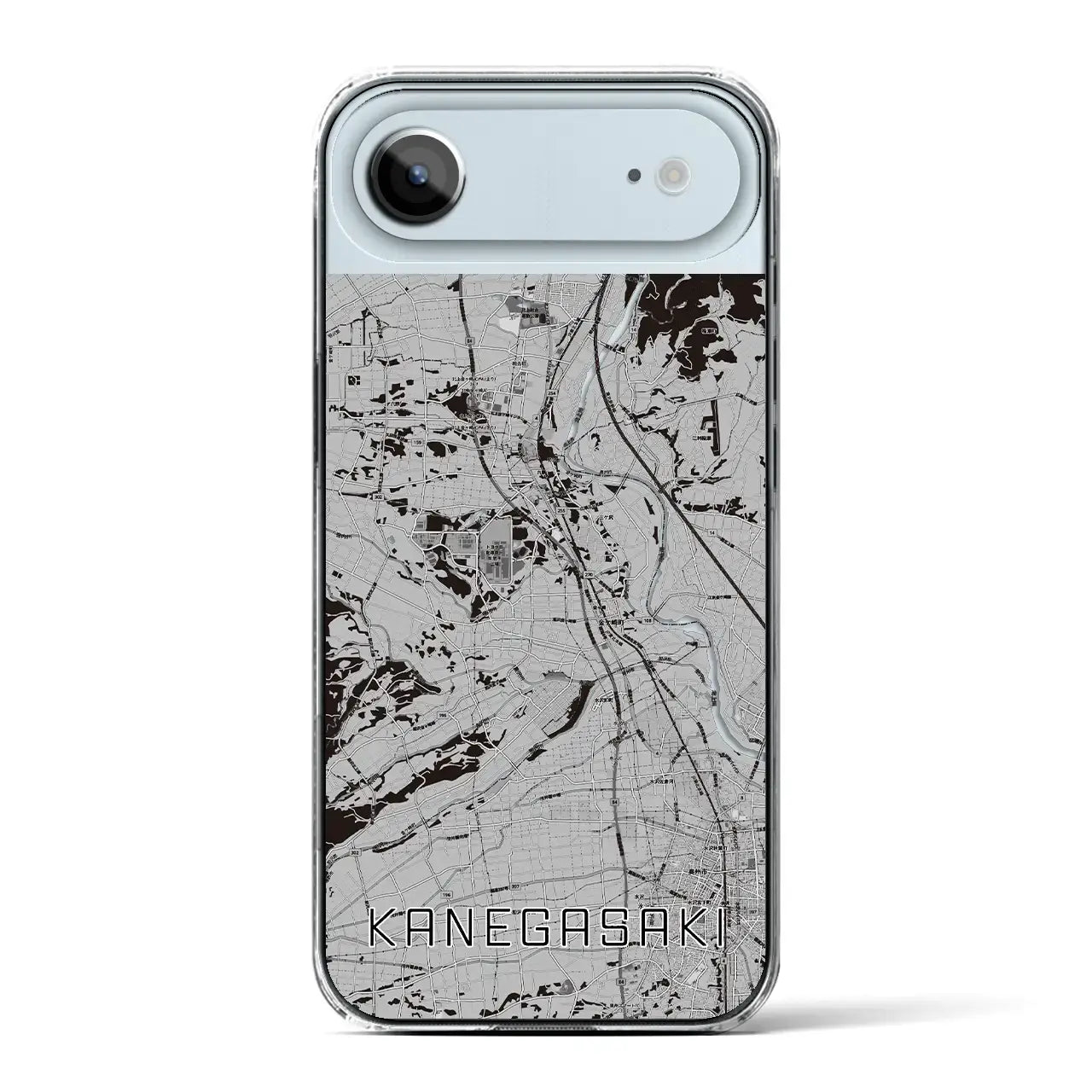 【金ケ崎(岩手県)】地図柄iPhoneケース(クリアタイプ)