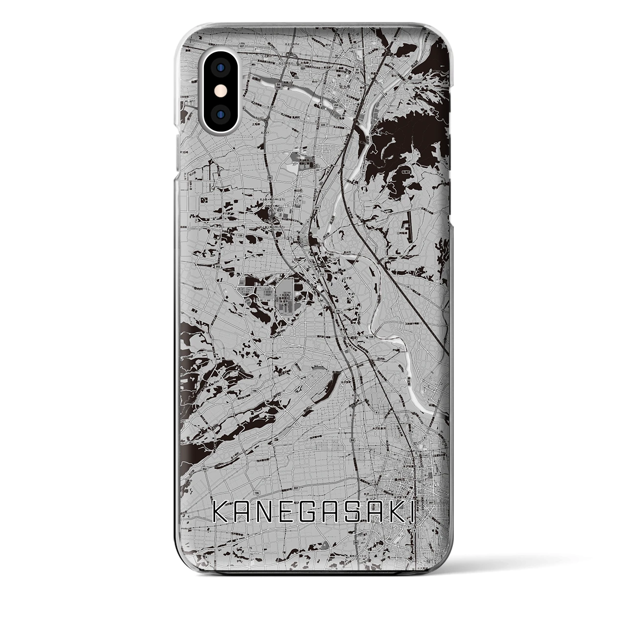 【金ケ崎(岩手県)】地図柄iPhoneケース(クリアタイプ)