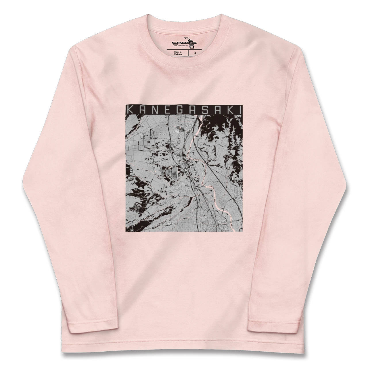 【金ケ崎(岩手県)】地図柄ロングスリーブTシャツ