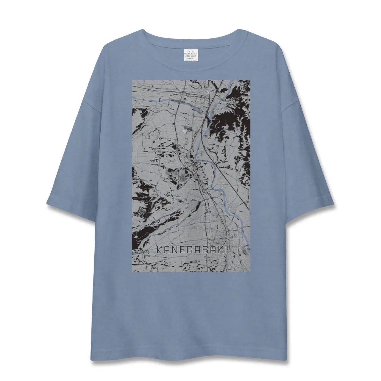 【金ケ崎(岩手県)】地図柄ビッグシルエットTシャツ
