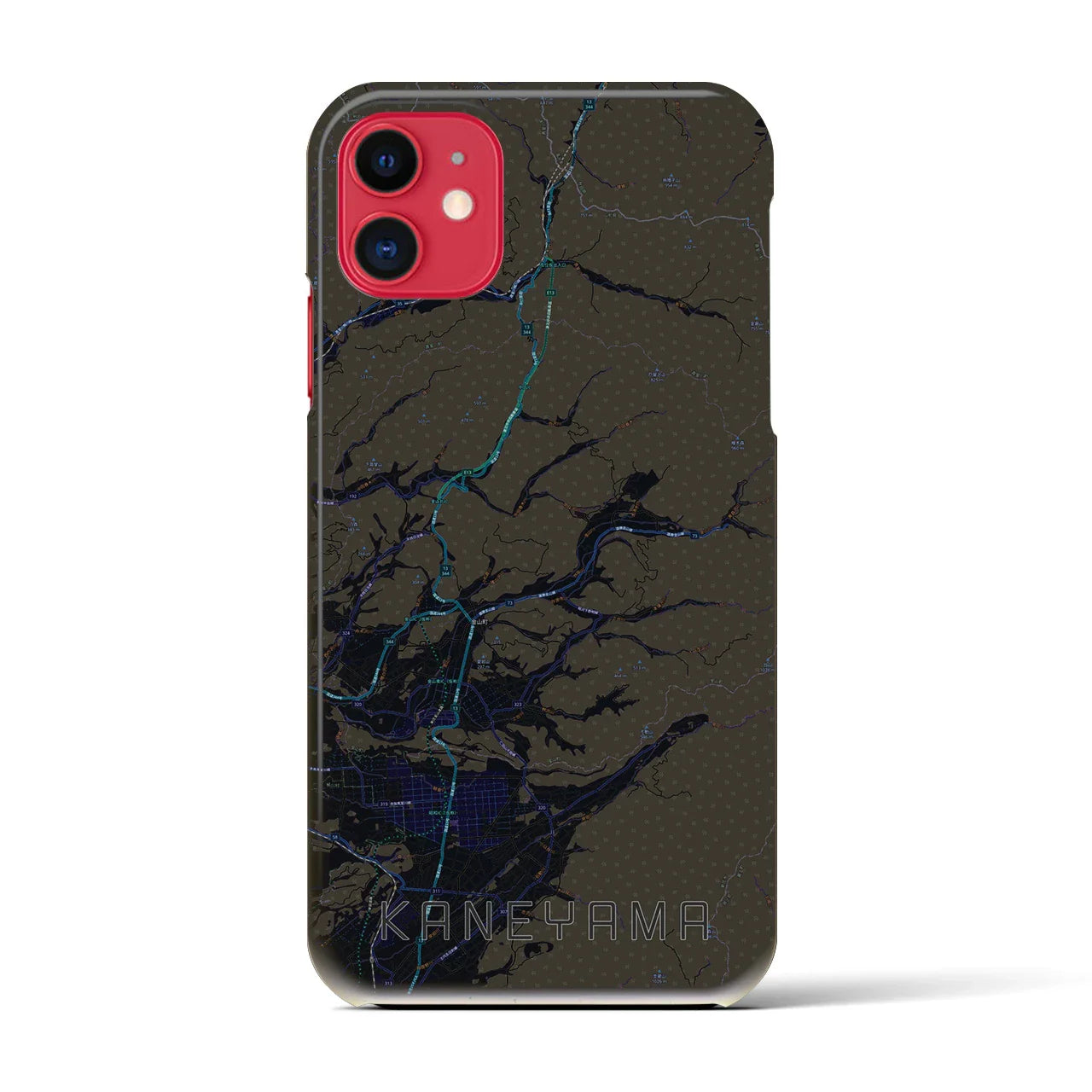 【金山(山形県)】地図柄iPhoneケース(バックカバータイプ)