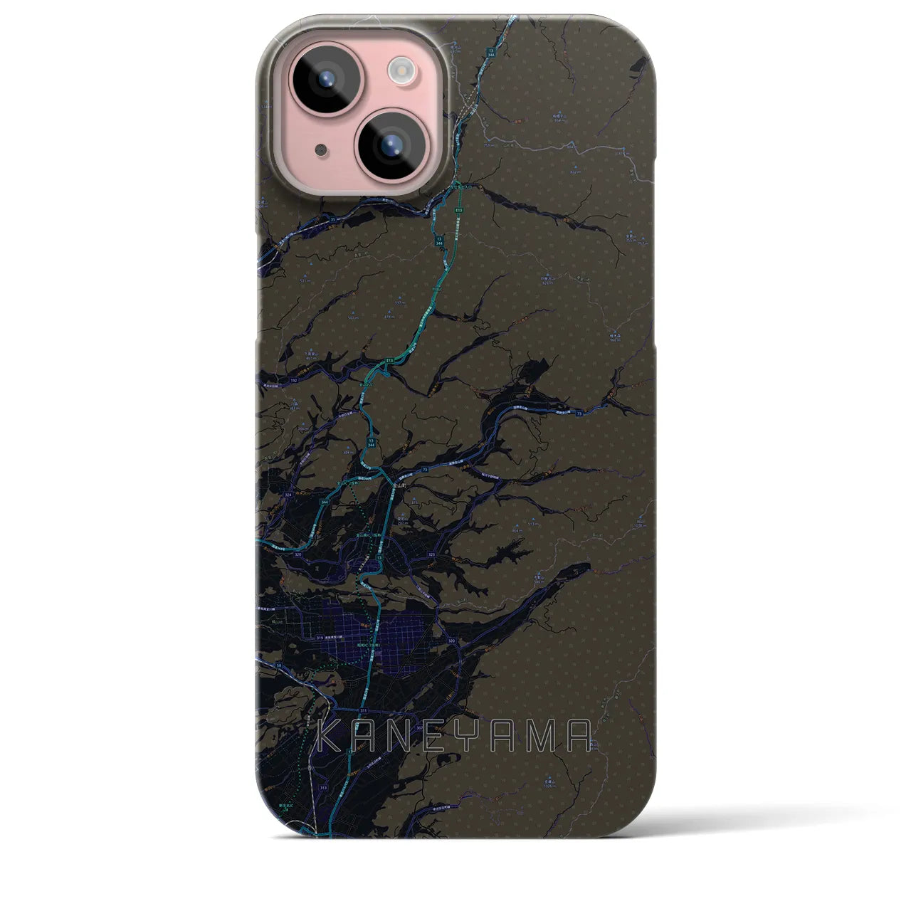 【金山(山形県)】地図柄iPhoneケース(バックカバータイプ)