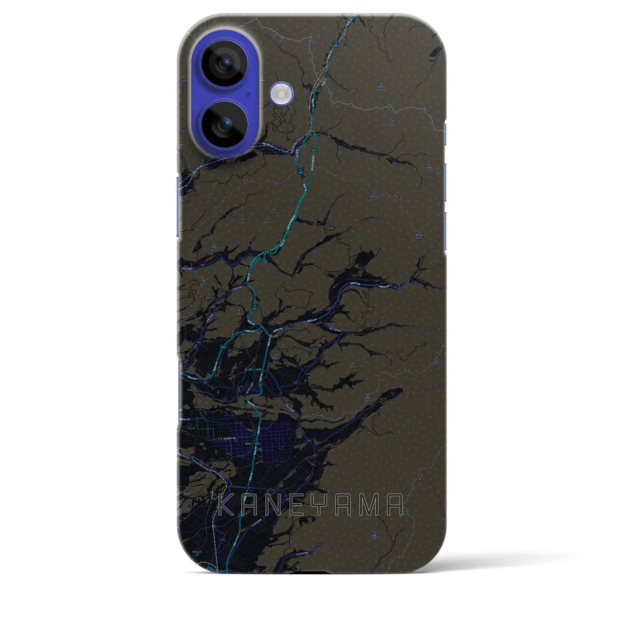 【金山(山形県)】地図柄iPhoneケース(バックカバータイプ)