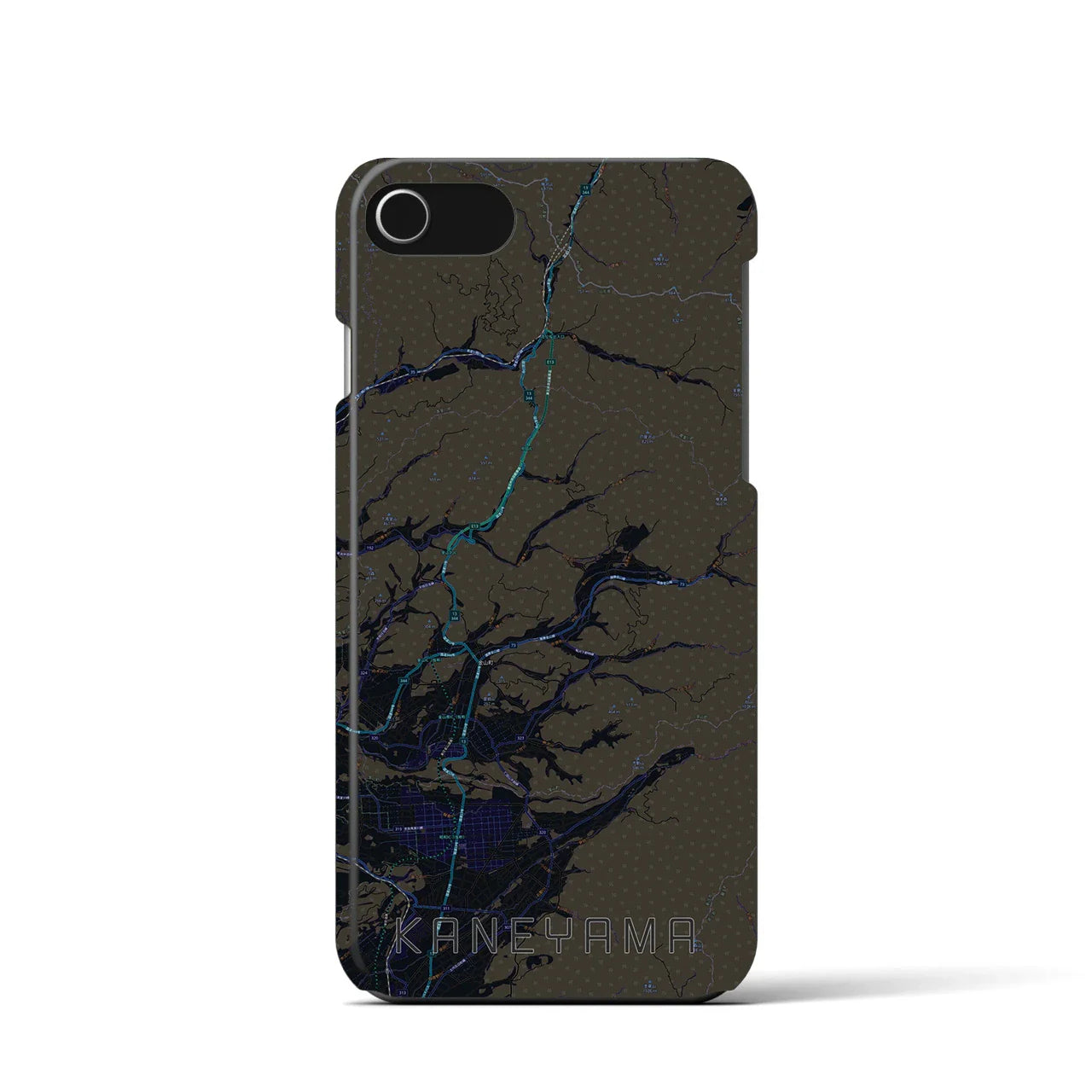 【金山(山形県)】地図柄iPhoneケース(バックカバータイプ)