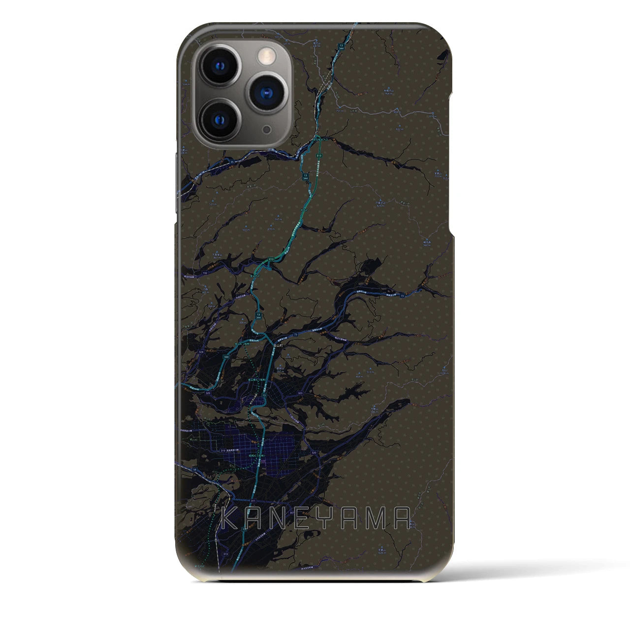 【金山(山形県)】地図柄iPhoneケース(バックカバータイプ)