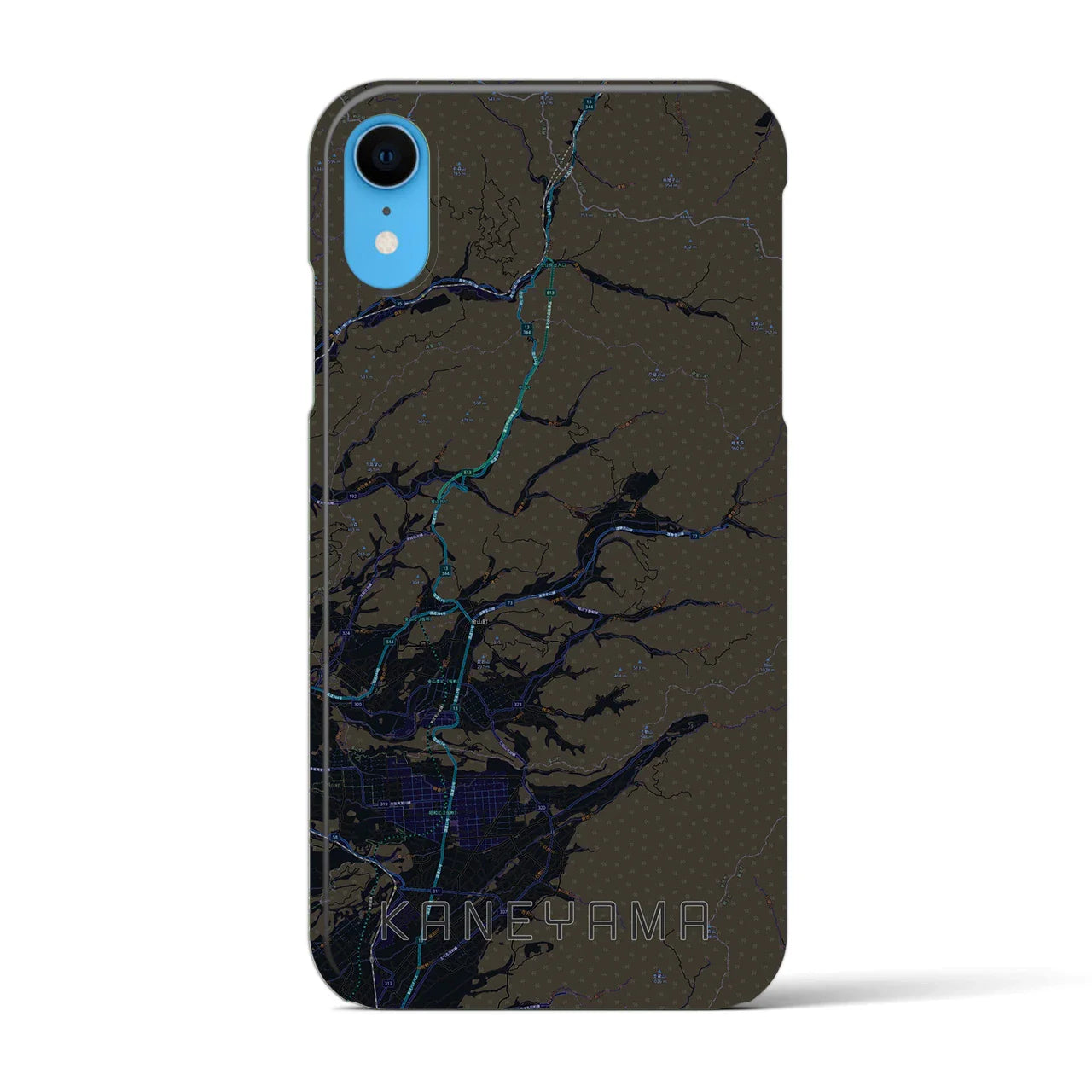 【金山(山形県)】地図柄iPhoneケース(バックカバータイプ)