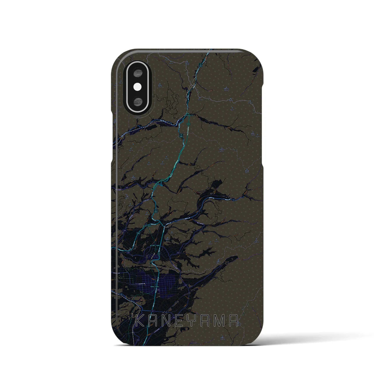 【金山(山形県)】地図柄iPhoneケース(バックカバータイプ)