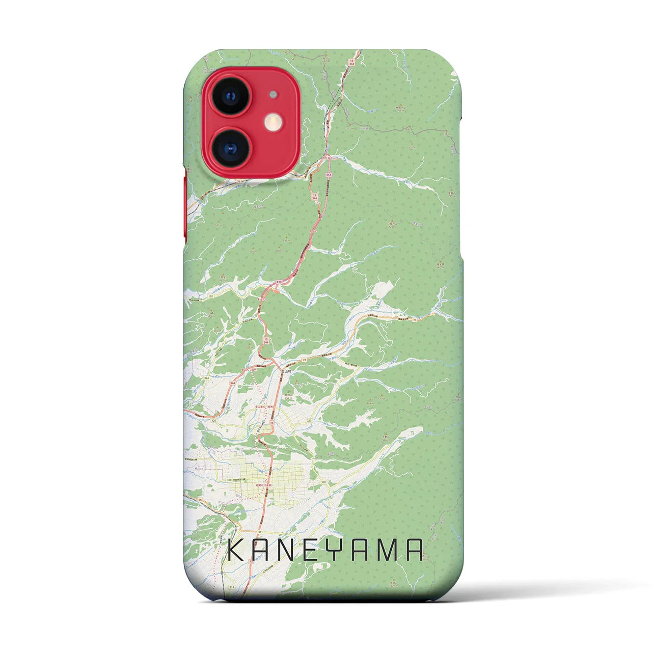 【金山(山形県)】地図柄iPhoneケース(バックカバータイプ)