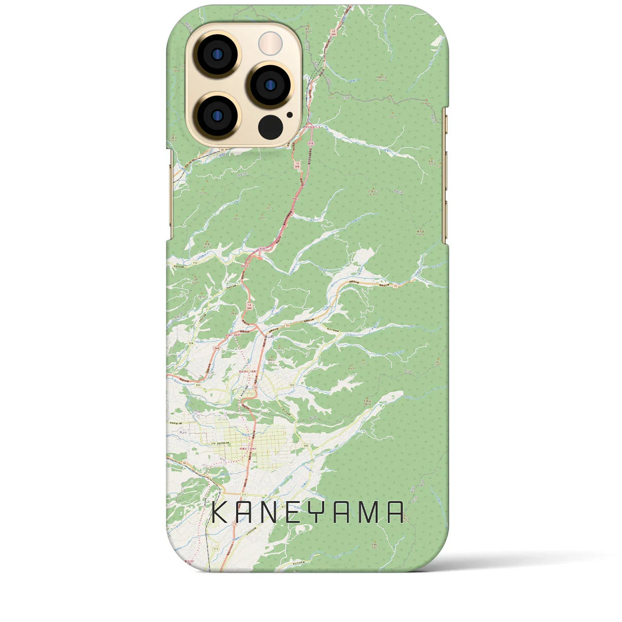 【金山(山形県)】地図柄iPhoneケース(バックカバータイプ)