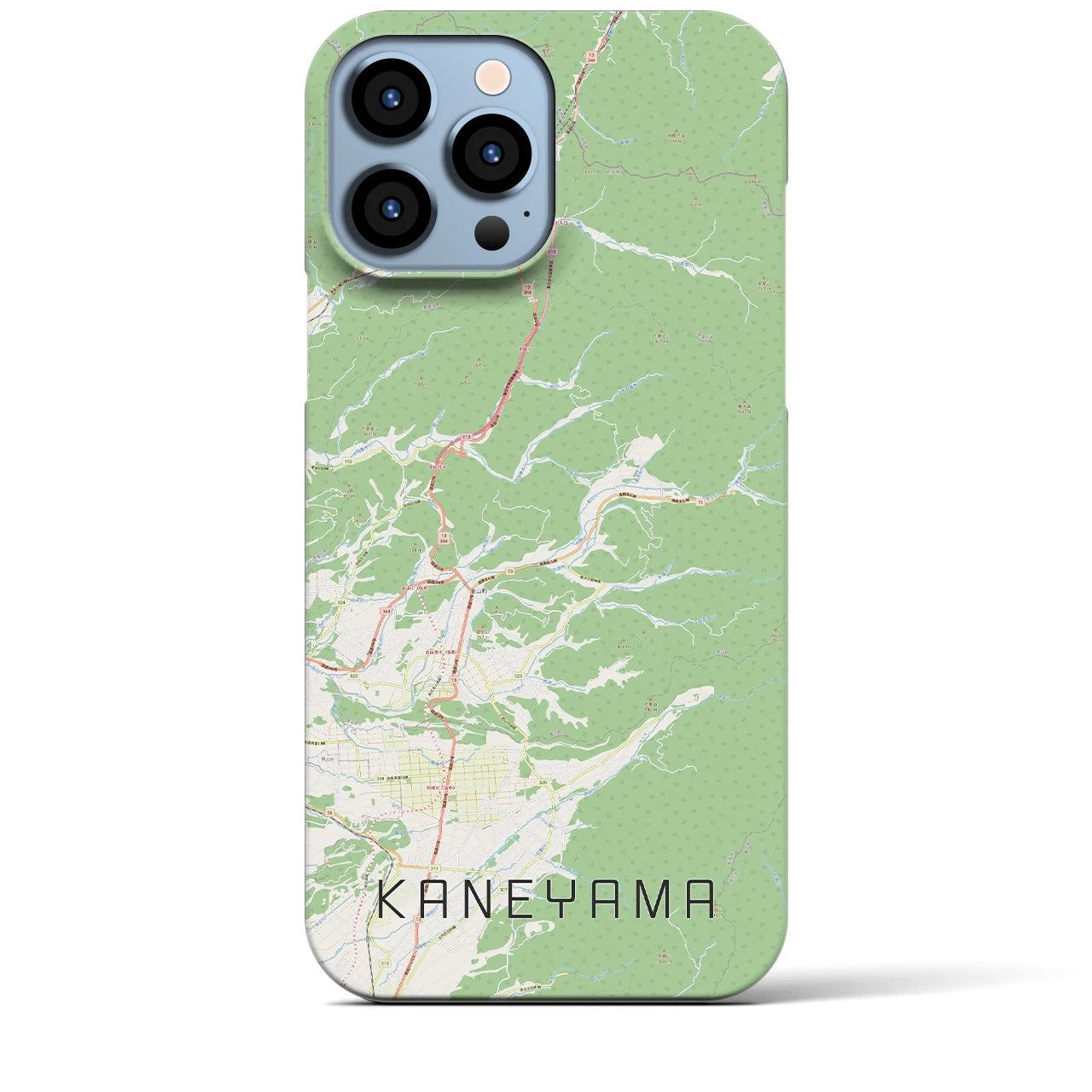 【金山(山形県)】地図柄iPhoneケース(バックカバータイプ)