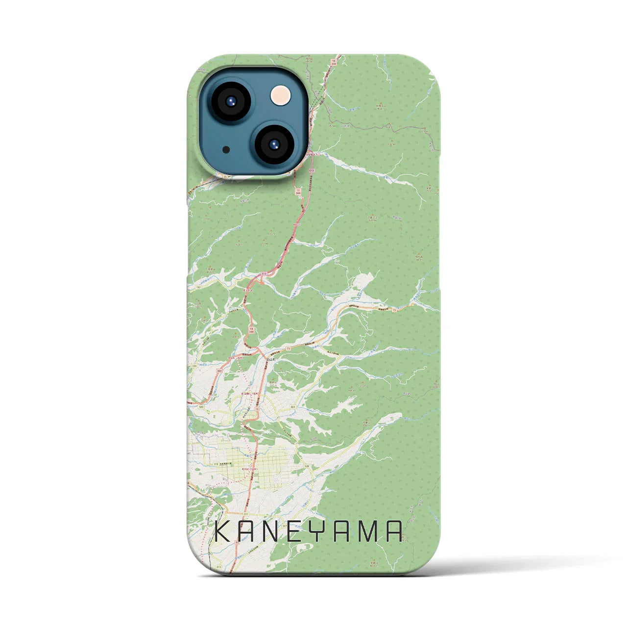【金山(山形県)】地図柄iPhoneケース(バックカバータイプ)