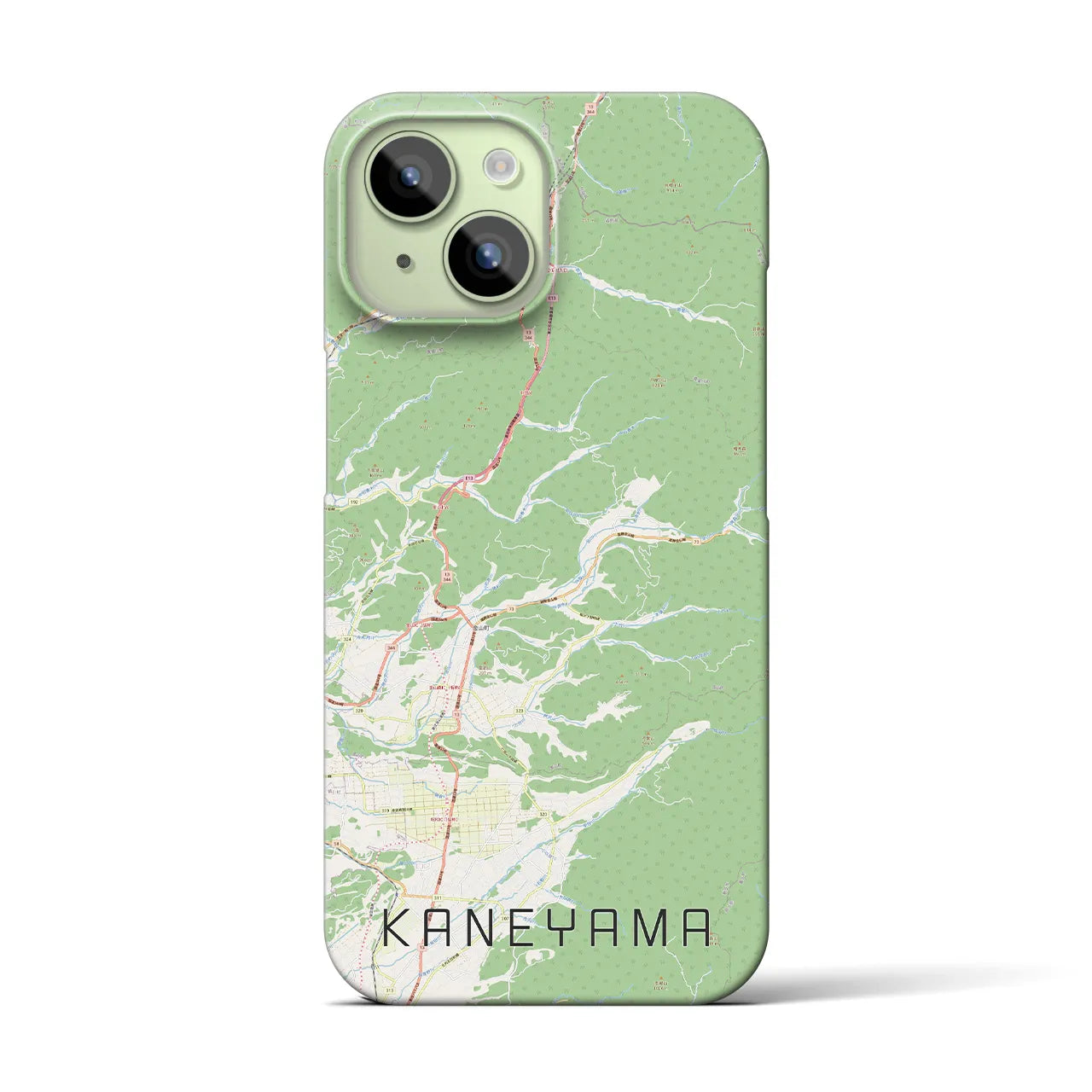 【金山(山形県)】地図柄iPhoneケース(バックカバータイプ)