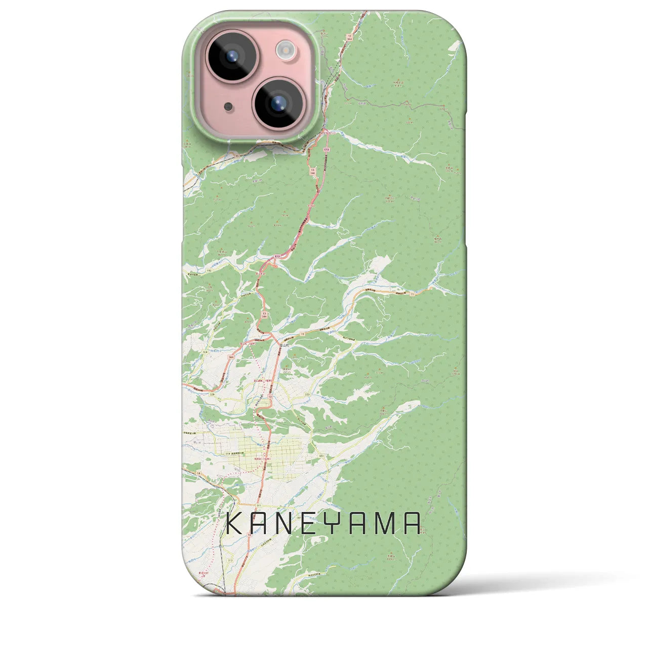 【金山(山形県)】地図柄iPhoneケース(バックカバータイプ)