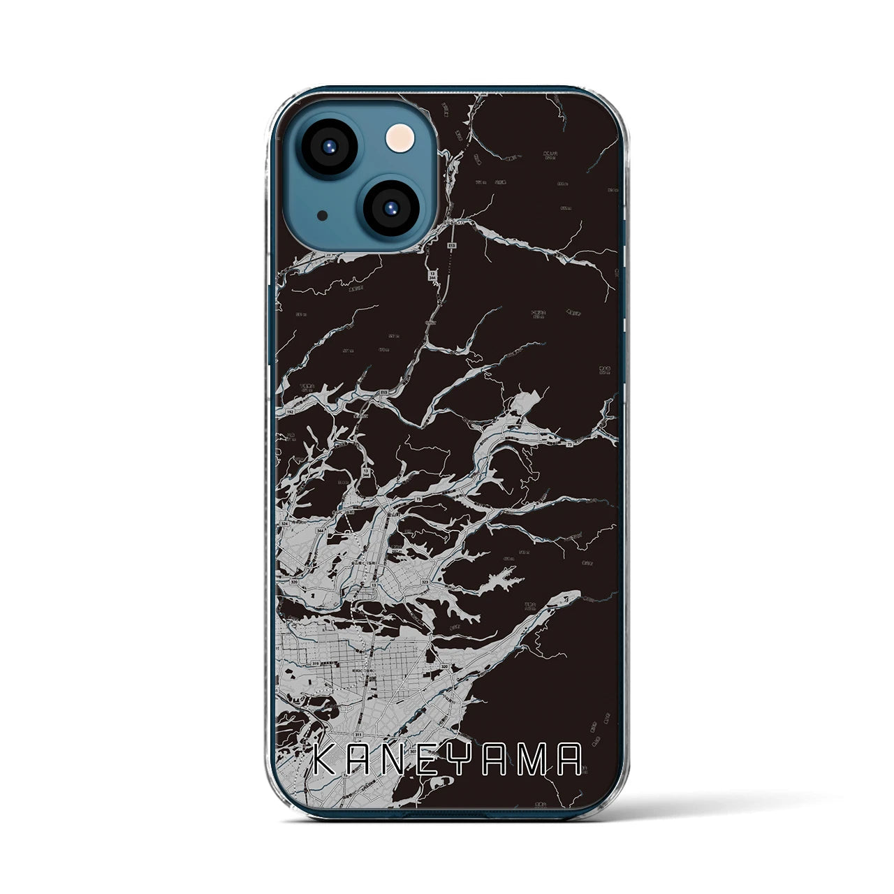 【金山(山形県)】地図柄iPhoneケース(クリアタイプ)