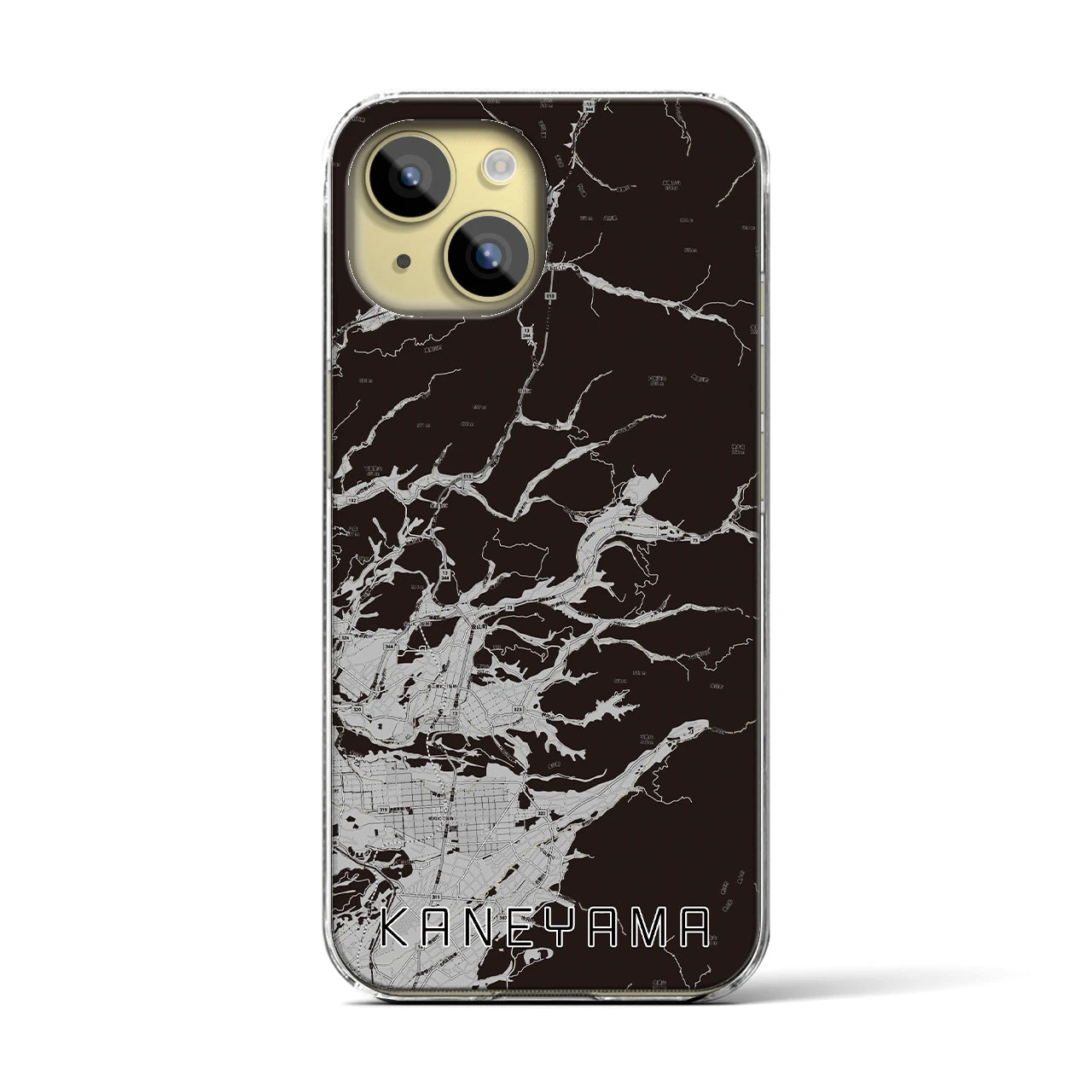 【金山(山形県)】地図柄iPhoneケース(クリアタイプ)